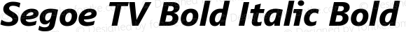 Segoe TV Bold Italic Bold Italic