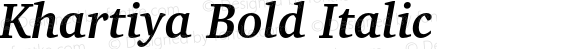 Khartiya Bold Italic