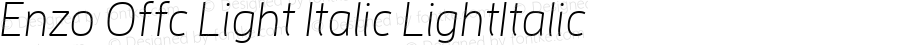 Enzo Offc Light Italic LightItalic Version 7.504; 2009; Build 1003