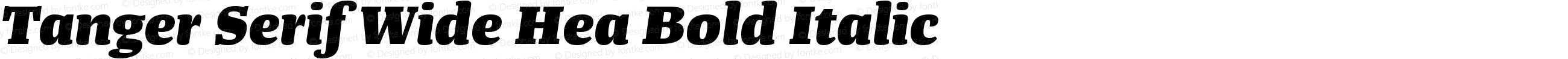 Tanger Serif Wide Hea Bold Italic