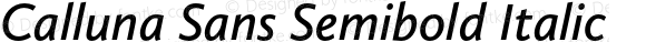 Calluna Sans Semibold Italic