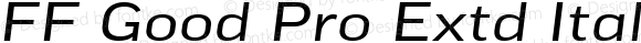 FF Good Pro Extd Italic