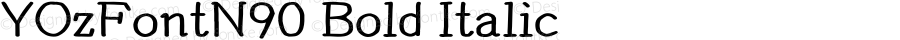 YOzFontN90 Bold Italic