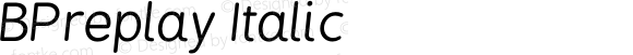 BPreplay Italic