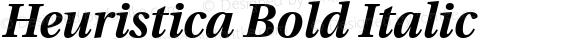 Heuristica Bold Italic