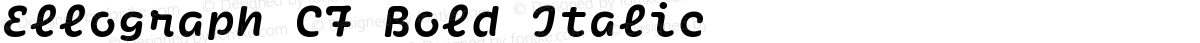 Ellograph CF Bold Italic
