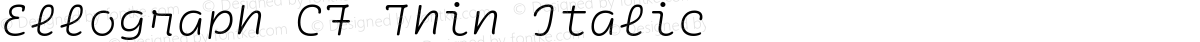 Ellograph CF Thin Italic