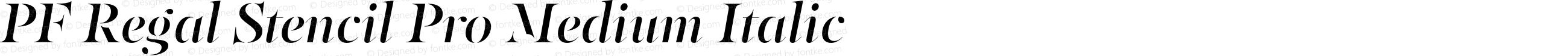 PF Regal Stencil Pro Medium Italic