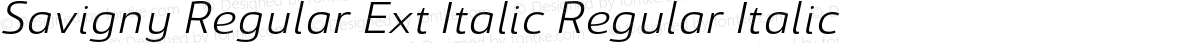 Savigny Regular Ext Italic Regular Italic
