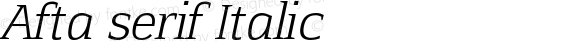 Afta serif Italic