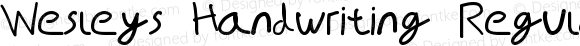 Wesleys Handwriting Regular