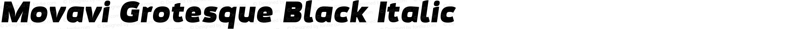 Movavi Grotesque Black Italic