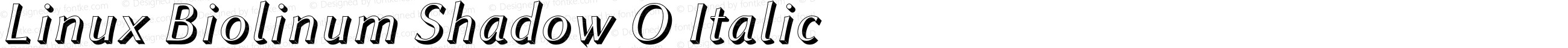 Linux Biolinum Shadow O Italic