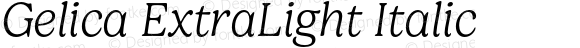 Gelica ExtraLight Italic