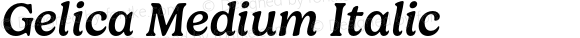 Gelica Medium Italic