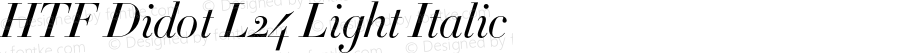 HTF Didot L24 Light Italic Version 1.200