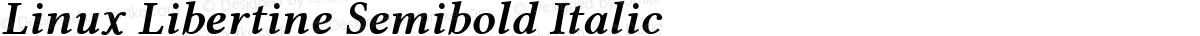 Linux Libertine Semibold Italic