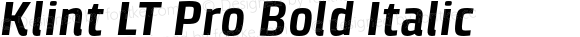 Klint LT Pro Bold Italic