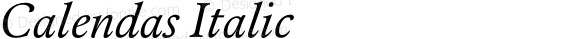 Calendas Italic