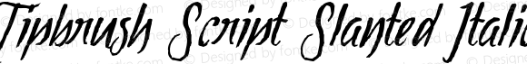 Tipbrush Script Slanted Italic