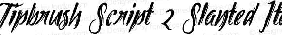 Tipbrush Script 2 Slanted Italic