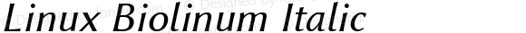 Linux Biolinum Italic