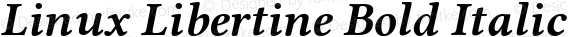 Linux Libertine Bold Italic