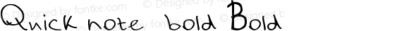Quick note_bold Bold Version 1.00 July 23, 2011, initial release