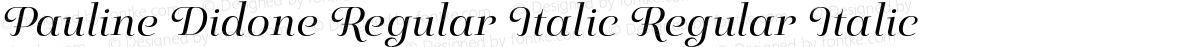 Pauline Didone Regular Italic Regular Italic