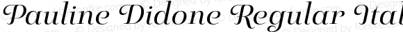 Pauline Didone Regular Italic Regular Italic