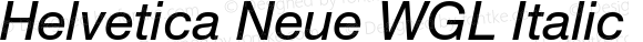 Helvetica Neue WGL Italic