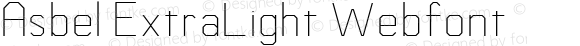 Asbel ExtraLight Webfont 