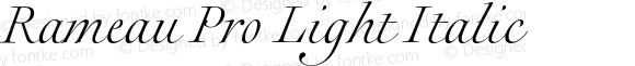 Rameau Pro Light Italic
