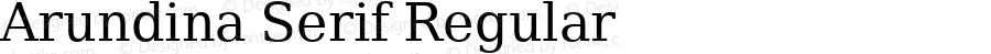Arundina Serif Regular Version 2.23