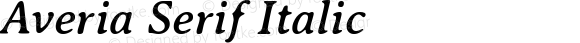 Averia Serif Italic