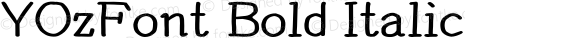 YOzFont Bold Italic