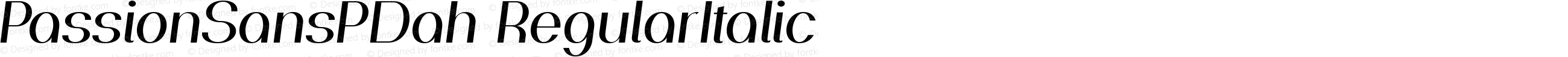 PassionSansPDah RegularItalic