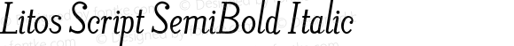 Litos Script SemiBold Italic