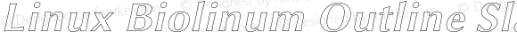 Linux Biolinum Outline Slanted O Bold Slanted