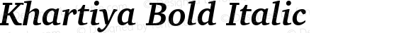 Khartiya Bold Italic