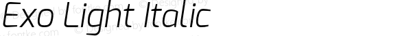 Exo Light Italic