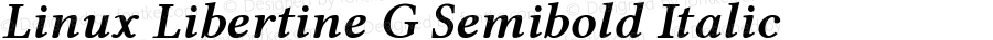Linux Libertine G Semibold Italic