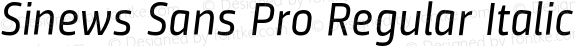 Sinews Sans Pro Regular Italic