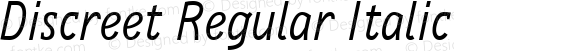 Discreet Regular Italic