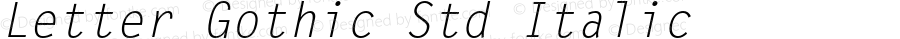 Letter Gothic Std Italic