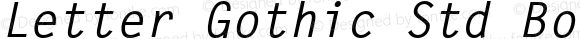 Letter Gothic Std Bold Italic