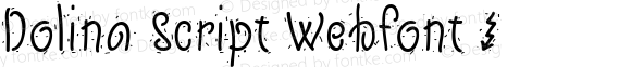 Dolina Script Webfont 
