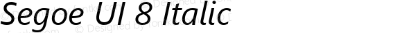 Segoe UI 8 Italic Version 5.15