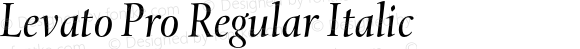 Levato Pro Regular Italic