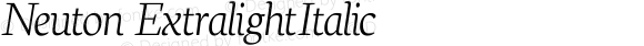 Neuton Extralight Italic